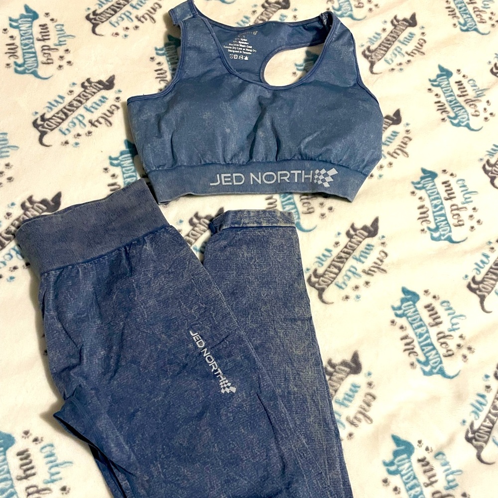 Jed north blue denim set// only worn twice